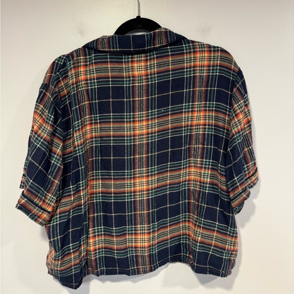 Aerie plaid holiday short sleeve pajama top - Picture 4 of 4